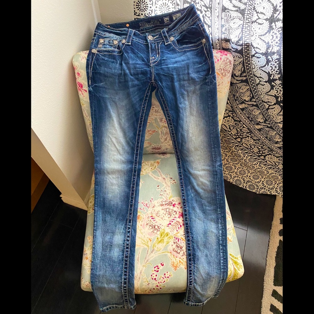 Miss Me skinny jeans size 26 with 33 inch inseam